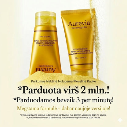 Aurevia - Naktinė Veido Kaukė su Kojic Rūgštimi ir Ciberžole