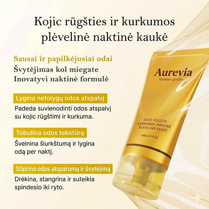Aurevia - Naktinė Veido Kaukė su Kojic Rūgštimi ir Ciberžole