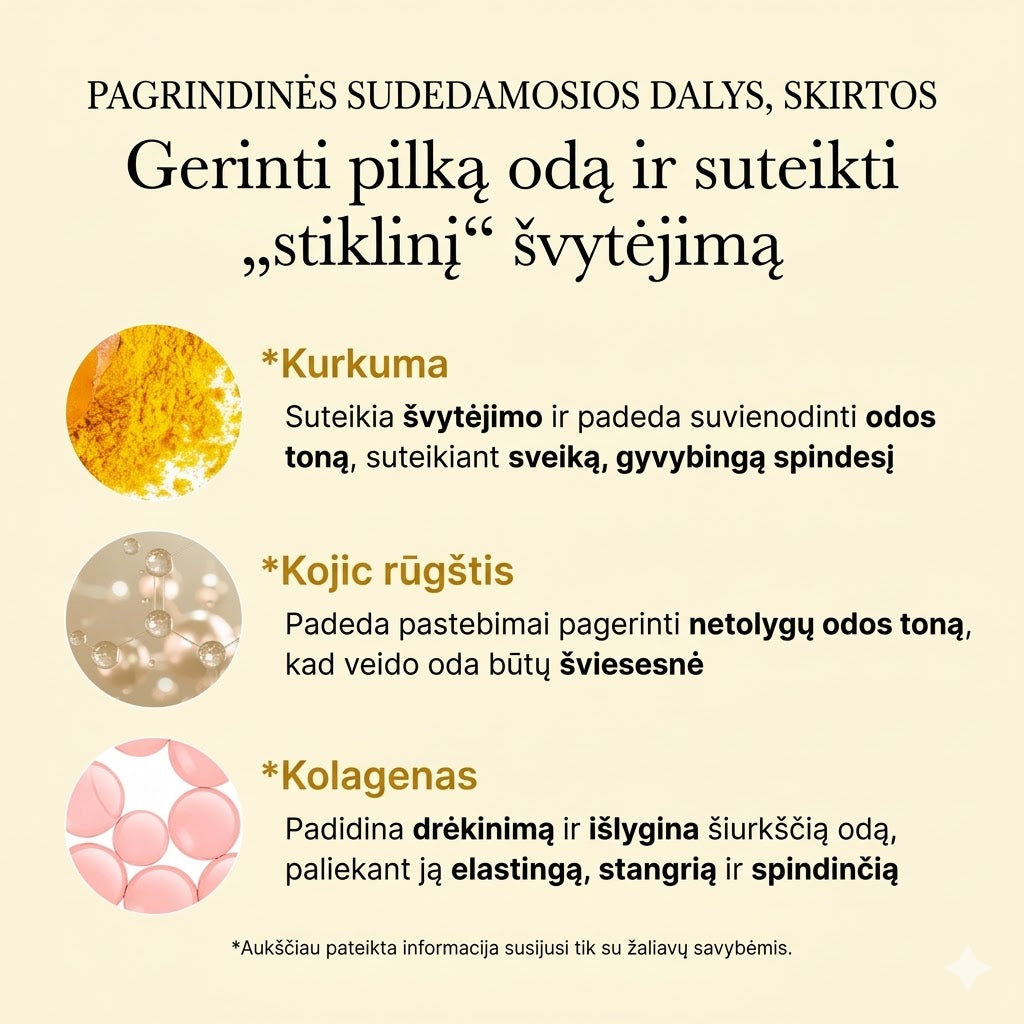 Aurevia - Naktinė Veido Kaukė su Kojic Rūgštimi ir Ciberžole